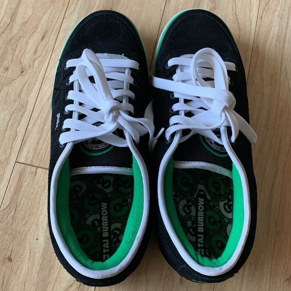 Globe Taj Burrow Black and Green Skate Sneakers - Picture 4 of 13